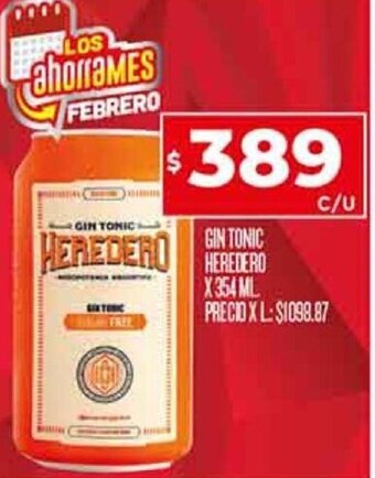 Supermercados DIA Gin Tonic Heredero 354ml oferta