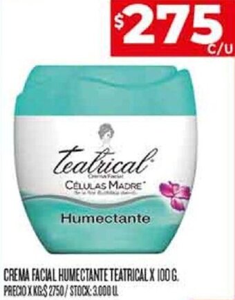 Supermercados DIA Crema Facial Humectante Treatrical 100g oferta
