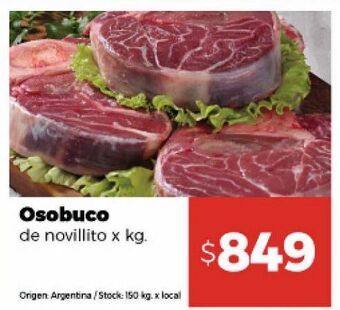 Disco Osobuco de novillito kg oferta