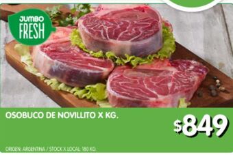 Jumbo Osobuco de novillito x kg oferta