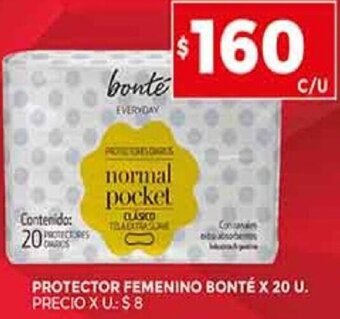 Supermercados DIA Protector Femenino Bonté 20 u oferta
