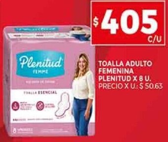 Supermercados DIA Toalla Adulto Femenina Plenitud 8 u oferta