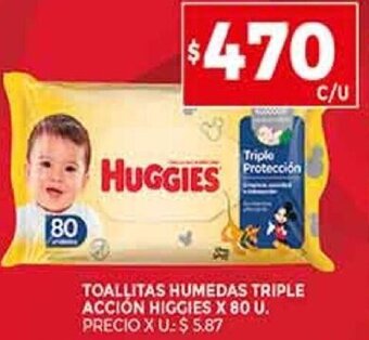 Supermercados DIA Toallitas Humedas Triple Acción Huggies 80 u oferta