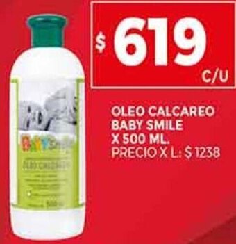 Supermercados DIA Oleo Calcareo Baby Smile 500ml oferta