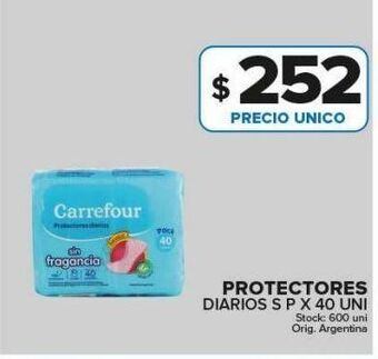 Carrefour Maxi Protectores femeninos carrefour 40un oferta