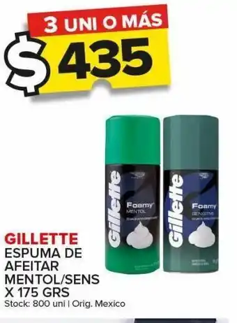 Carrefour Maxi Espuma de afeitar gillette 175g oferta
