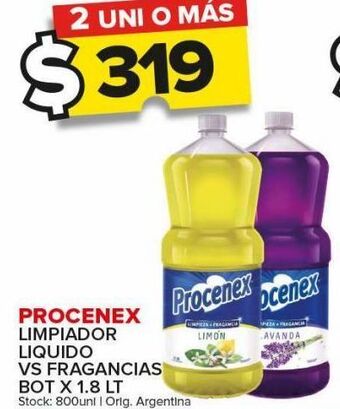 Carrefour Maxi Limpiadores procenex 1.8lt oferta