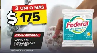 Carrefour Maxi Jabón federal 2un 150g oferta