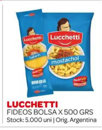 Carrefour Maxi Lucchetti Fideos Bolsa x 500grs oferta
