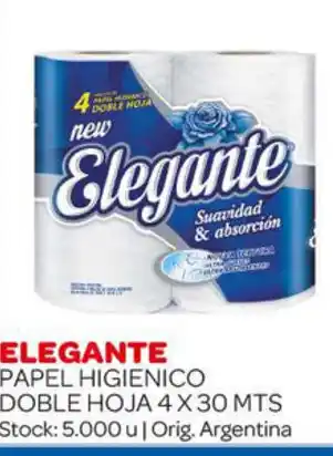 Carrefour Maxi Elegante Papel Higienico Doble Hoja 4 x 30mts oferta