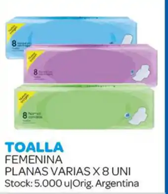 Carrefour Maxi Toalla Feminina Planas Varias x 8 Uni oferta