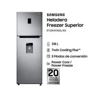 Frávega Heladera no frost inverter samsung rt32k5930 330lt oferta