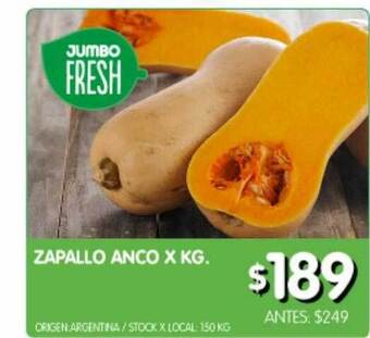 Jumbo Zapallo anco oferta