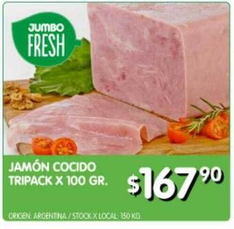 Jumbo Jamón cocido tripack oferta