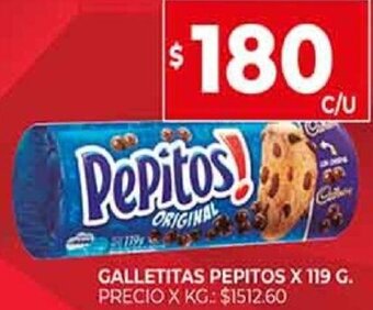 Supermercados DIA Galletitas Pepitos 119g oferta