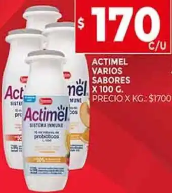 Supermercados DIA Actimel Varios Sabores 100g oferta