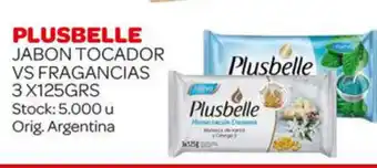Carrefour Maxi Plusbelle Jabon Tocador vs Fragrancias 3 x125grs oferta