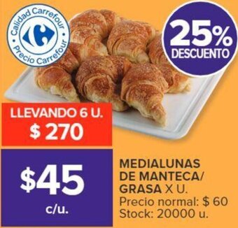 Carrefour Medialunas de Manteca/Grasa oferta