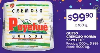 Carrefour Queso Cremoso Horma Puyehue oferta