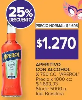 Carrefour Aperol Aperitivo con Alcohol 750cc oferta