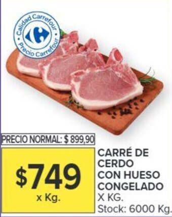Carrefour Carré de Cerdo con Hueso Congelado oferta