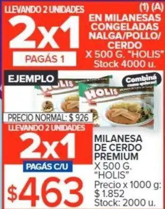 Carrefour Holis Milanesa de Cerdo Premium 500g oferta