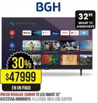 Coto BGH TV LED Smart 32" oferta