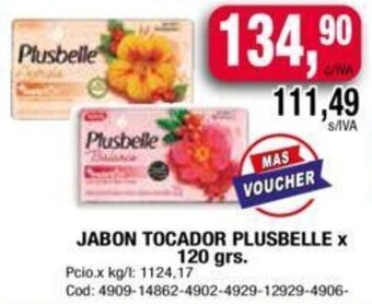 Maxiconsumo Jabon Tocador Plusbelle 120g oferta