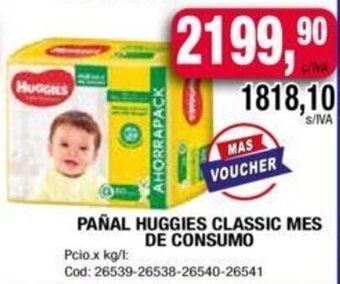 Maxiconsumo Pañal Huggies Classic Mes de Consumo oferta