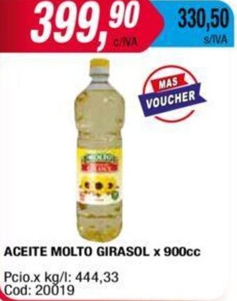 Maxiconsumo Aceite Molto Girasol 900cc oferta