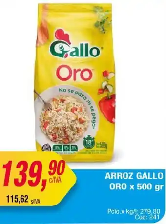Maxiconsumo Arroz Gallo Oro 500g oferta