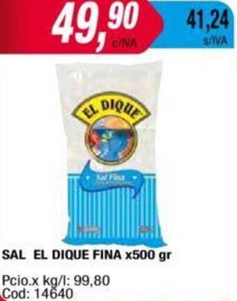 Maxiconsumo Sal El Dique Fina 500g oferta