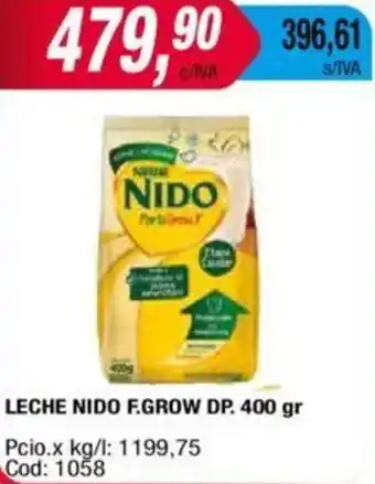 Maxiconsumo Leche Nido F.Grow DP. 400g oferta