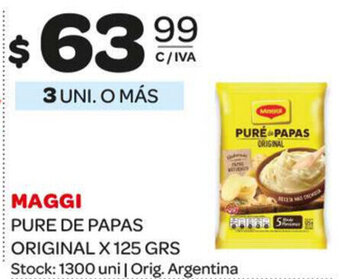 Carrefour Maxi Maggi Pure De Papas Original x 125grs oferta