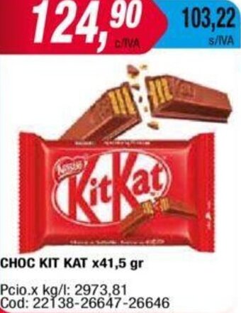 Maxiconsumo Choc Kit Kat 41,5g oferta