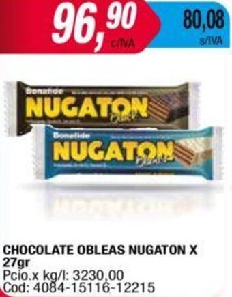Maxiconsumo Chocolate Obleas Nugaton 27g oferta