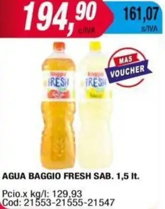 Maxiconsumo Agua Baggio Fresh Sab 1,5L oferta