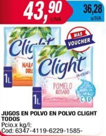 Maxiconsumo Jugos En Polvo En Polvo Clight Todos oferta