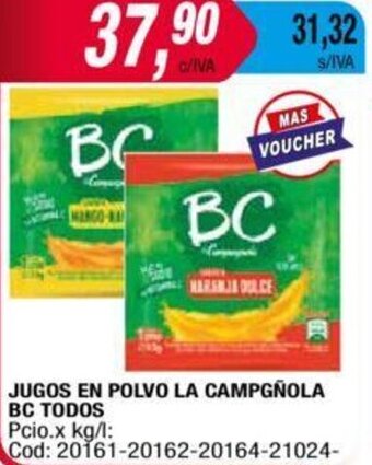 Maxiconsumo Jugos En Polvo La Campgñola BC Todos oferta