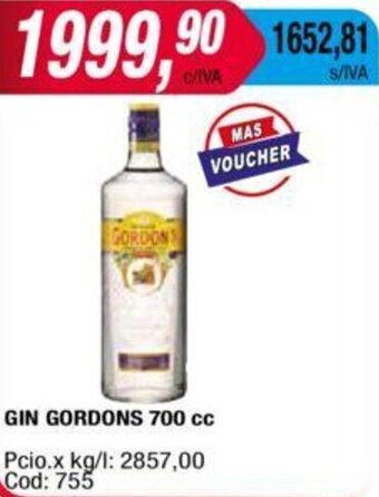 Maxiconsumo Gin Gordons 700cc oferta