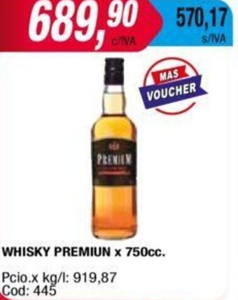 Maxiconsumo Whisky Premium 750cc oferta