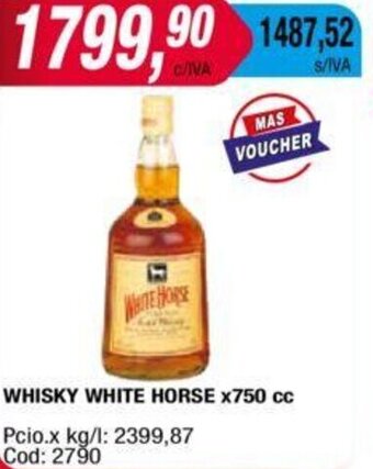 Maxiconsumo Whisky White Horse 750cc oferta