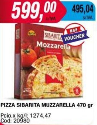 Maxiconsumo Pizza Sibarita Muzzarella 470g oferta