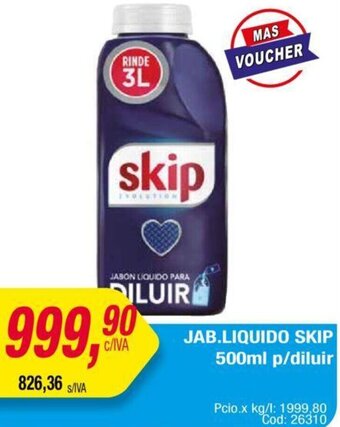Maxiconsumo Jab. Liquido Skip 500ml p/Diluir oferta