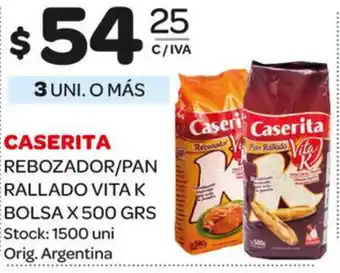 Carrefour Maxi Caserita Rebozador/Pan Rallado Vita K Bolsa x 500grs oferta