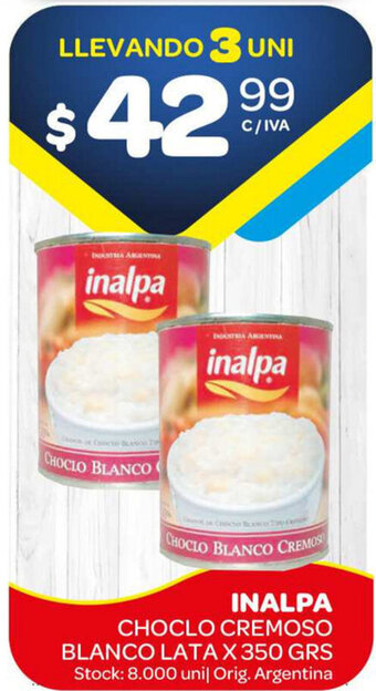 Carrefour Maxi Inalpa Choclo Cremoso Blanco Lata x 350grs oferta