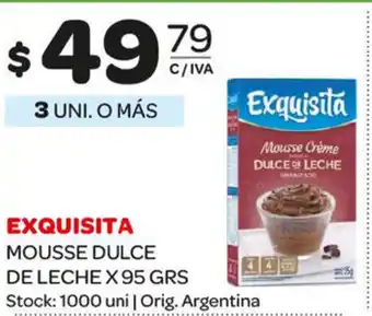 Carrefour Maxi Exquisita Mousse Dulce De Leche x 95grs oferta