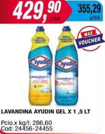 Maxiconsumo Lavandina Ayudin Gel 1,5L oferta