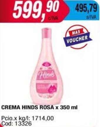Maxiconsumo Crema Hinds Rosa 350ml oferta