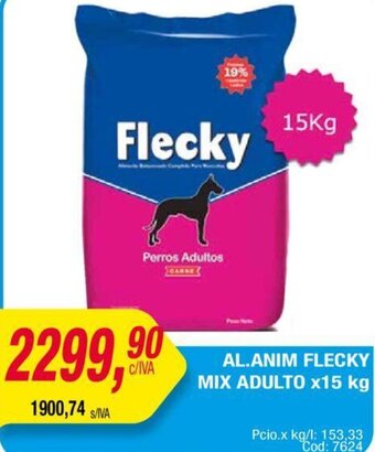 Maxiconsumo Al. Anim Flecky Mix Adulto 15kg oferta